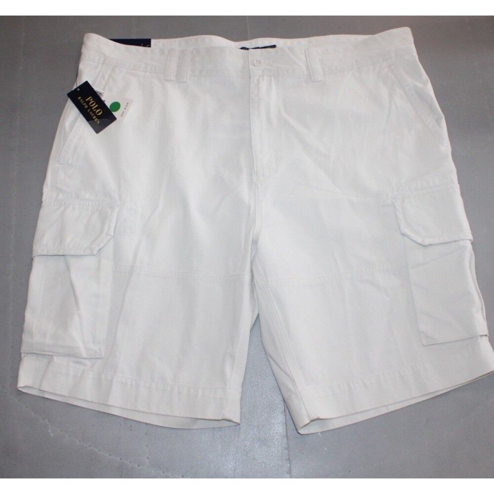 Polo Ralph Lauren‎ Cargo Shorts Men 42B White Relaxed Fit 10.5” Cotton Chino NWT